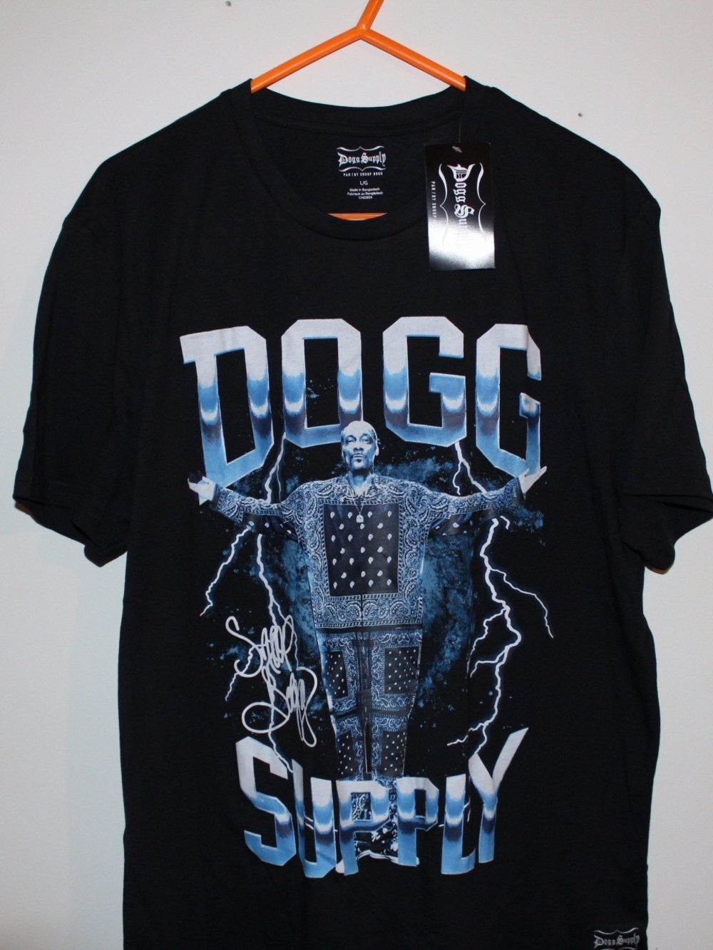 dogg supply Men's Black Graphic Short Sleeve Tee